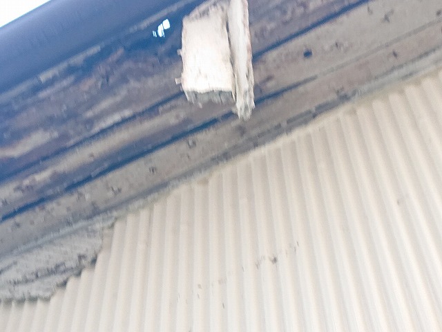 軒天井の内部も腐食している
